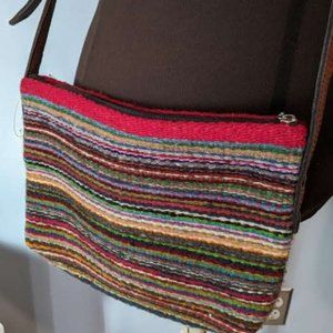 Casa Martinez Women's Bag Crossbody Purse Wool Leather NWT Hand Made Multi Color